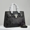 python leather hand bag