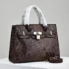 python leather hand bag
